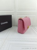 Chanel22S春夏新款烤漆拼色鏈條口蓋包大小號出貨對版五金耐磨小羊皮一包