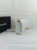 00057_Chanel22S春夏新款烤漆拼色鏈條口蓋包大小號出貨對版五金耐磨小羊皮一包