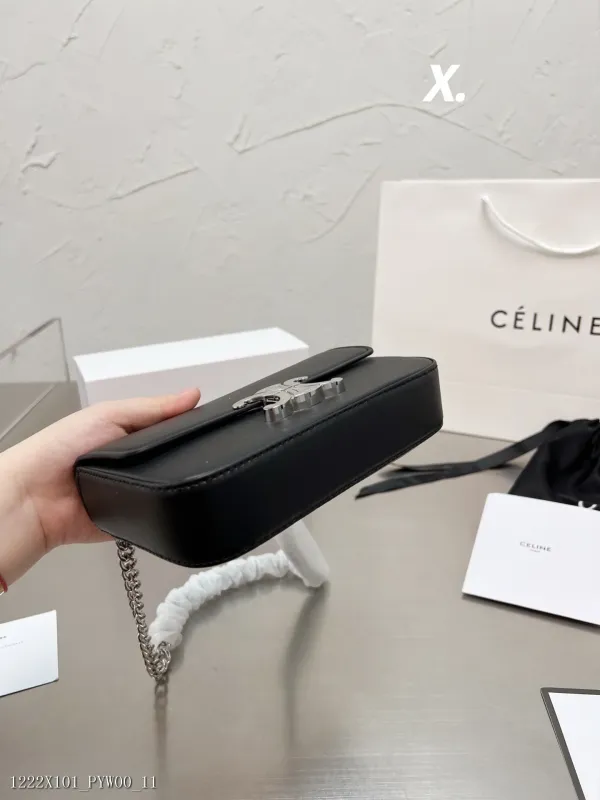 celine新款腋下包 凱旋門黑金腋下包 20cm