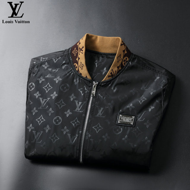 Louis Vuitton LV風衣 滿版字母 外套 風衣外套 立領夾克 風衣 防風外套 防風夾克 外套 男生衣著