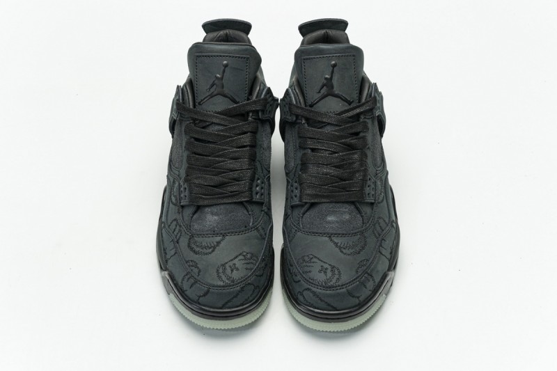 KAWS黑 全麂皮喬丹4代籃球鞋 930155-001 Air Jordan 4 Retro KAWS Black 017