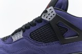 紫色聯名 全麂皮喬丹4代籃球鞋 AJ4-766302 Travis Scott x Air Jordan 4 Retro Purple 020