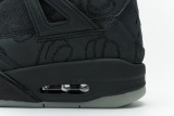 KAWS黑 全麂皮喬丹4代籃球鞋 930155-001 Air Jordan 4 Retro KAWS Black 017