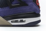 紫色聯名 全麂皮喬丹4代籃球鞋 AJ4-766302 Travis Scott x Air Jordan 4 Retro Purple 020