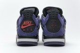 紫色聯名 全麂皮喬丹4代籃球鞋 AJ4-766302 Travis Scott x Air Jordan 4 Retro Purple 020