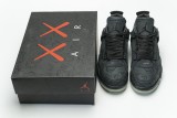 KAWS黑 全麂皮喬丹4代籃球鞋 930155-001 Air Jordan 4 Retro KAWS Black 017