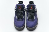 紫色聯名 全麂皮喬丹4代籃球鞋 AJ4-766302 Travis Scott x Air Jordan 4 Retro Purple 020