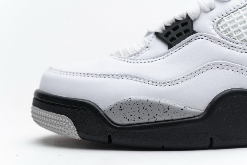 白水泥 頭層皮喬丹4代籃球鞋 840606-192 Air Jordan 4 Retro White Cement 001
