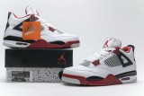 火焰紅 頭層皮喬丹4代籃球鞋 DC7770-160 Air Jordan 4 「Fire Red」024