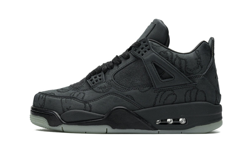 KAWS黑 全麂皮喬丹4代籃球鞋 930155-001 Air Jordan 4 Retro KAWS Black 017