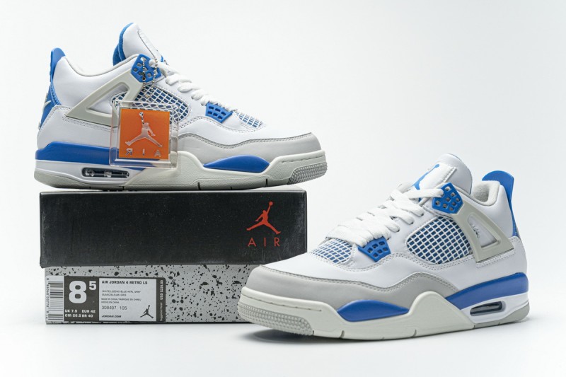 白藍 頭層皮喬丹4代籃球鞋 308497-105 Air Jordan 4 Retro -Military Blue-026