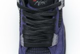 紫色聯名 全麂皮喬丹4代籃球鞋 AJ4-766302 Travis Scott x Air Jordan 4 Retro Purple 020