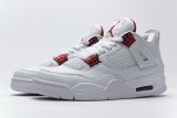 白紅 頭層皮喬丹4代籃球鞋 CT8527-112 Air Jordan 4 Retro 「Metallic Red」015