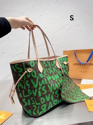 Louis Vuitton 路易威登 印花購物袋 配小掛包配掛件 萬年不過時 專用LV面料原單五金