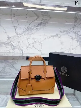 VERSACE範思哲 La medusa 手提包包 經典黑金配色