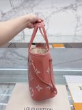 珊瑚粉 Lv 購物袋 牛皮 L家 Neverfull 購物袋