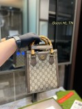 Gucci大logo系列竹節手提Diana購物袋
