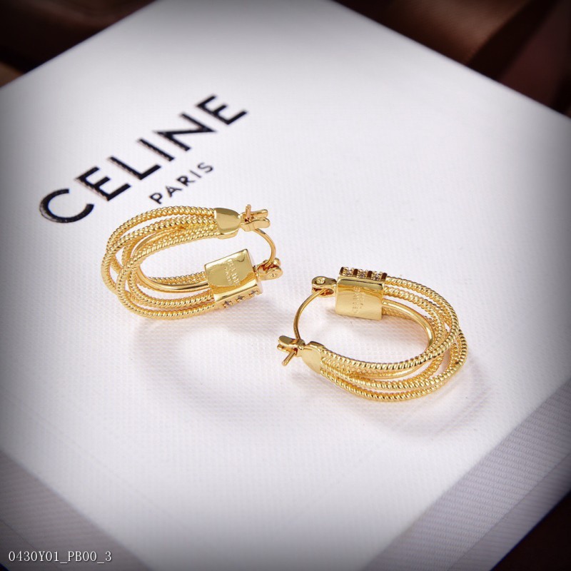 Celine耳環PRECLOUS新品簡單時尚四葉草耳環