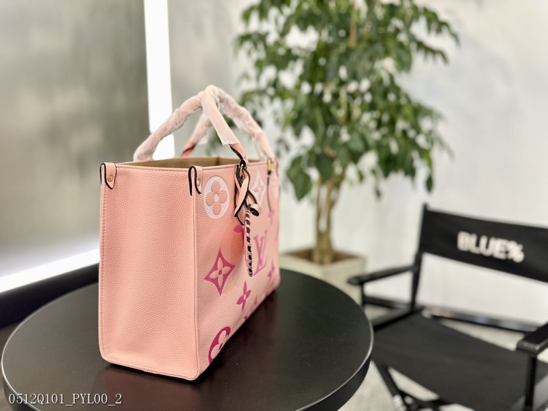 LvVavinonthego購物袋高級浮雕壓紋整包對花logo吸扣單肩斜挎包