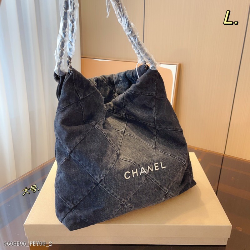 Chanel新款最貴垃圾袋購物袋牛仔bag手感超級好
