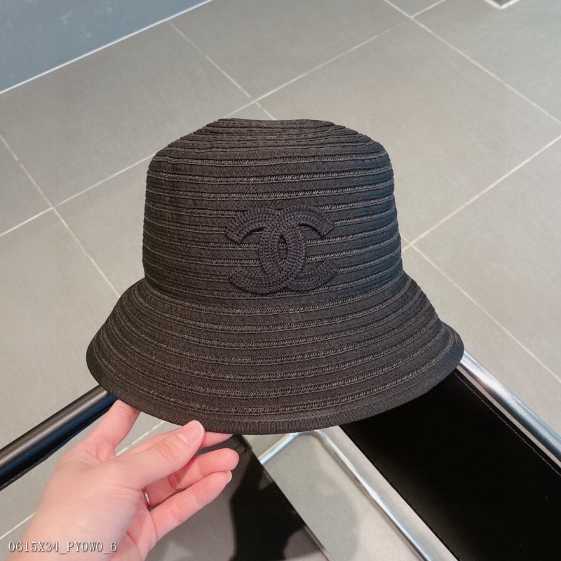 Chanel草帽漁夫桶帽。官方新款、三色