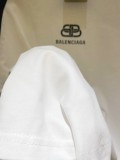 Balenciaga巴黎世家纯棉双纱高克重直筒锁扣印花撞色插肩袖T恤短袖情侣款