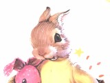 超好看彼得兔插肩兔子T恤袖子采用撞色插肩搭配胸前兔子原版数码直喷工艺