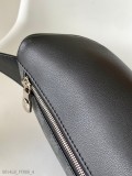頂級原單N40298CAMPUS腰包以DamierGraphite涂層帆布塑造緊湊構型，黑格黑皮男士腰包