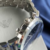 Armani阿瑪尼 金城武定制款鋼帶男士手表型號AR0389銀色鋼帶石英表