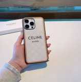 Celine賽琳官網同步復古老花系列二合一貼皮全包手機殼