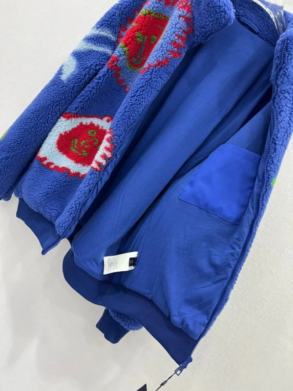 LOUIS VUITT*N路易/威登 23秋冬官网新品，草生弥间联名，泰迪??羊羔毛夹棉外套