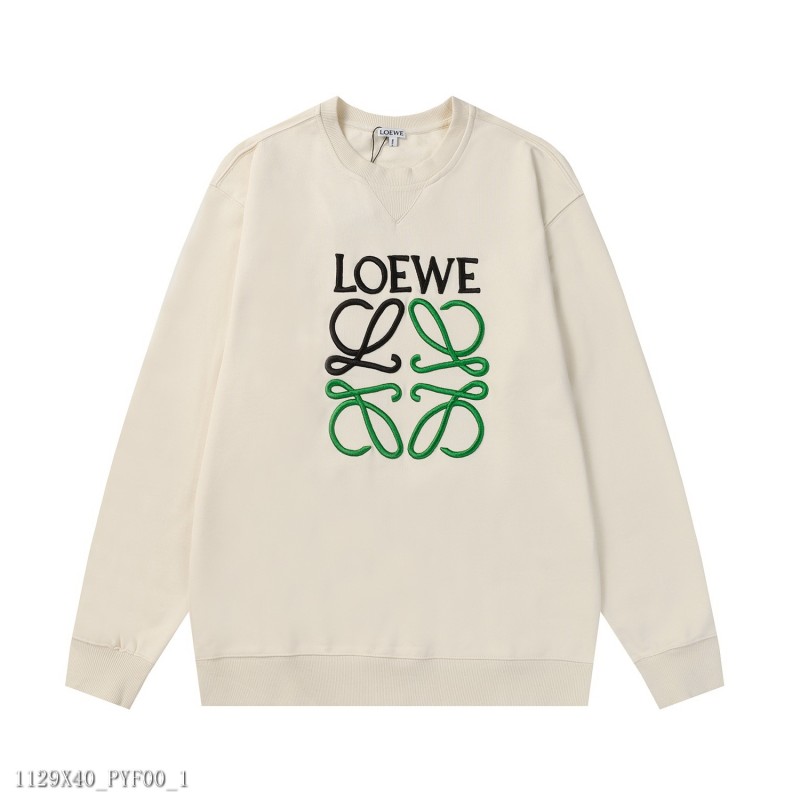 Loewe羅意威23秋季新款經典撞色大logo刺繡圓領衛衣
