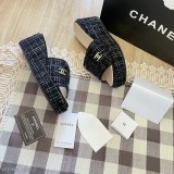 CHANEL香奈兒雙C刺繡厚底拖鞋 小紅書推薦熱搜新款