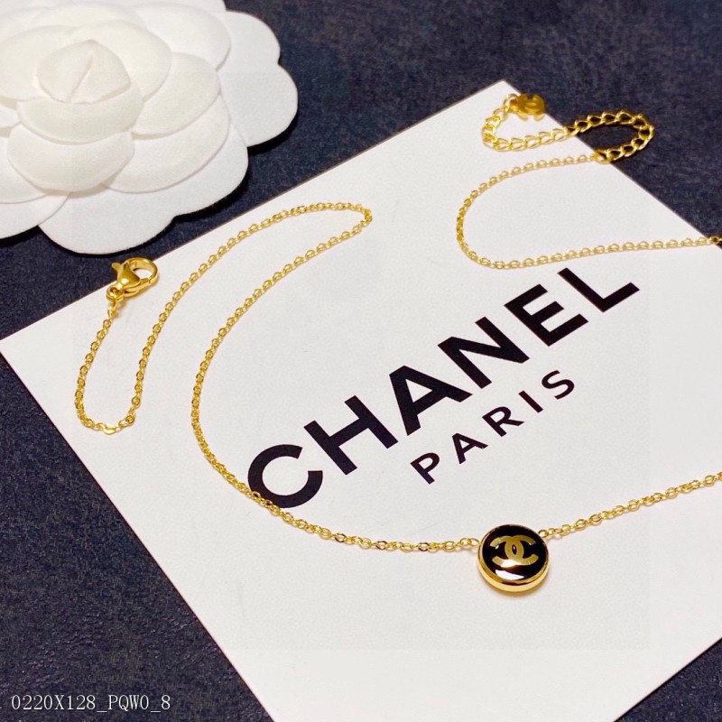 Chanel小香風中古黑金系列獨家金豆豆精工項鏈24K真金電鍍保色項鏈