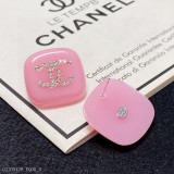 小香風Chanel可愛清新彩色鑲鑽耳釘新品雙CChanel耳環