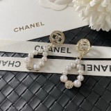 Chanel這款設計超級喜歡香奈兒的簡約水滴圓環字母珍珠耳釘耳環首飾圓珠疊加水滴圓環字母