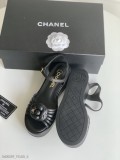 Chanel24早春新款山茶花涼鞋最新款