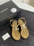 Chanel24早春新款高級手工坊山茶花涼鞋