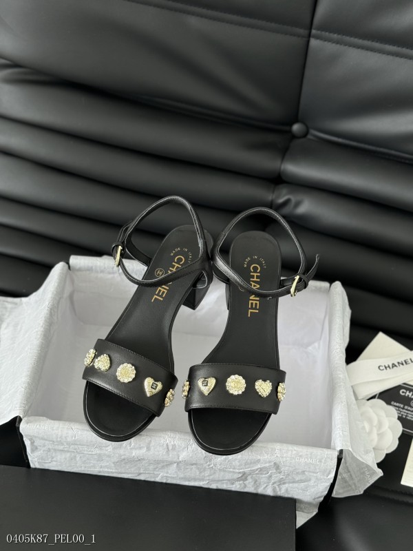 Chanel24春夏新款一帶涼鞋網紅明星同款專櫃最新走秀主打系列