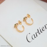 Cartier豹頭耳環最新火爆Cartier豹子祖母綠寶石耳釘卡地亞經典傑作