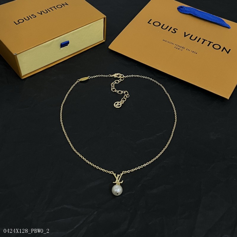 LV路易威登珍珠項鏈高端定制優雅大氣高檔奢華百搭款式