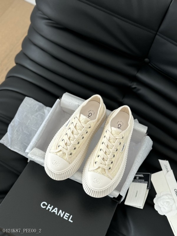 Chanel頂級品質厚底松糕帆布鞋推薦款鞋面進口帆布休閑又百搭
