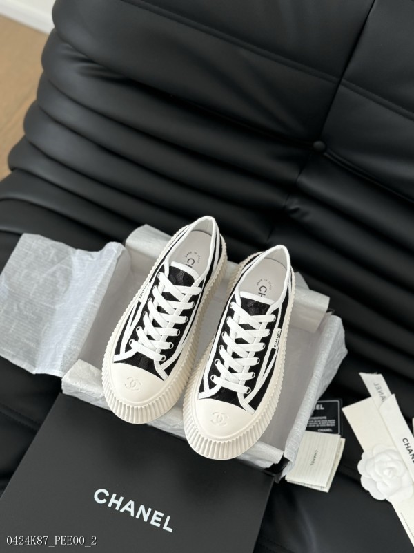 Chanel頂級品質厚底松糕帆布鞋推薦款鞋面進口帆布休閑又百搭