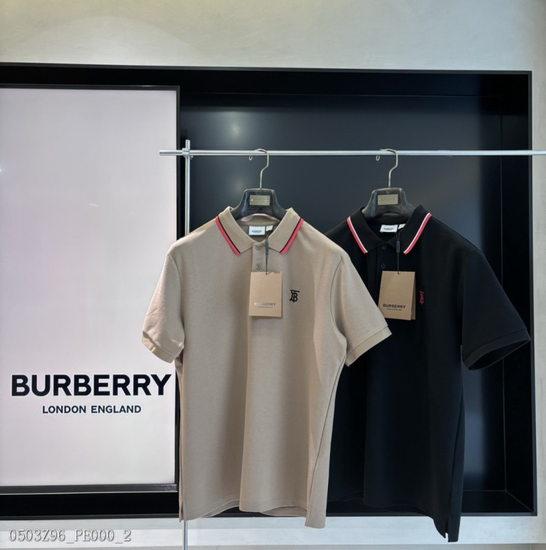 Burberry/巴寶莉24ss經典TB標識刺繡LOGO短袖polo衫