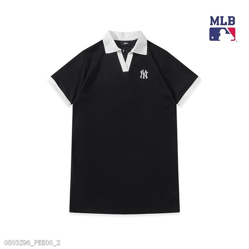 最新MLB/NY洋基隊mlb新款Polo翻領V領連衣裙