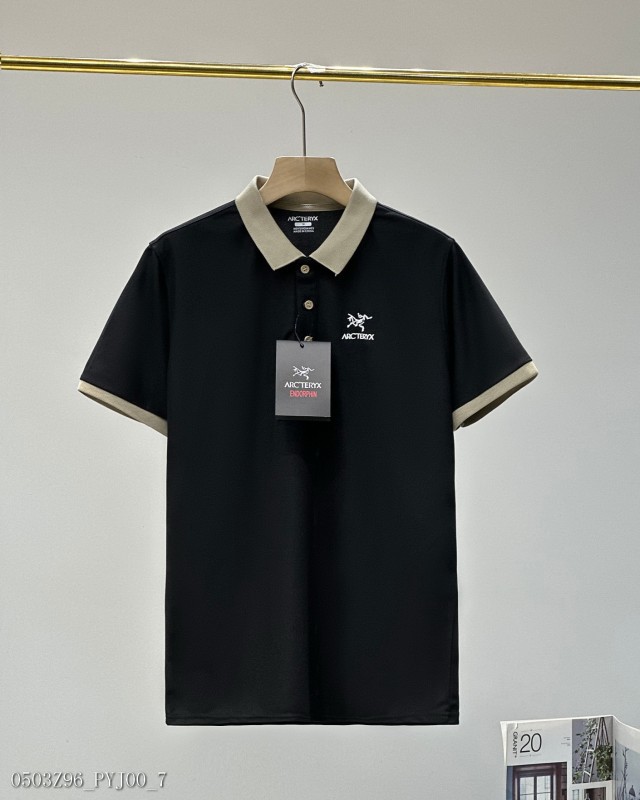 Arc始ZU鳥2024夏裝新款男士商務Polo短袖T恤POLO衫