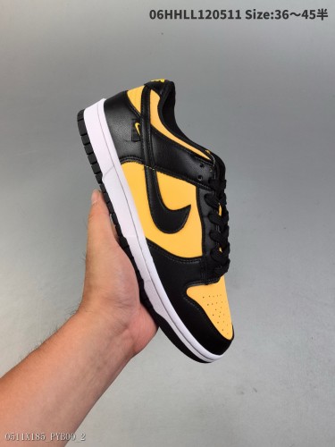 NikeDunkLowRetro耐克SB低幫黑黃鞋身用玉米黃與黑色的配色組合