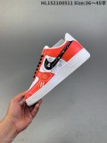 NikeAirForce1Low」07白紅黑空軍一號低幫休閑板鞋