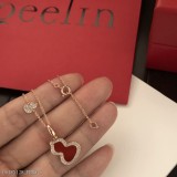 Qeelin麒麟大號葫蘆紅瑪瑙項鏈 現貨葫蘆諧音＂福祿＂寓意有福！