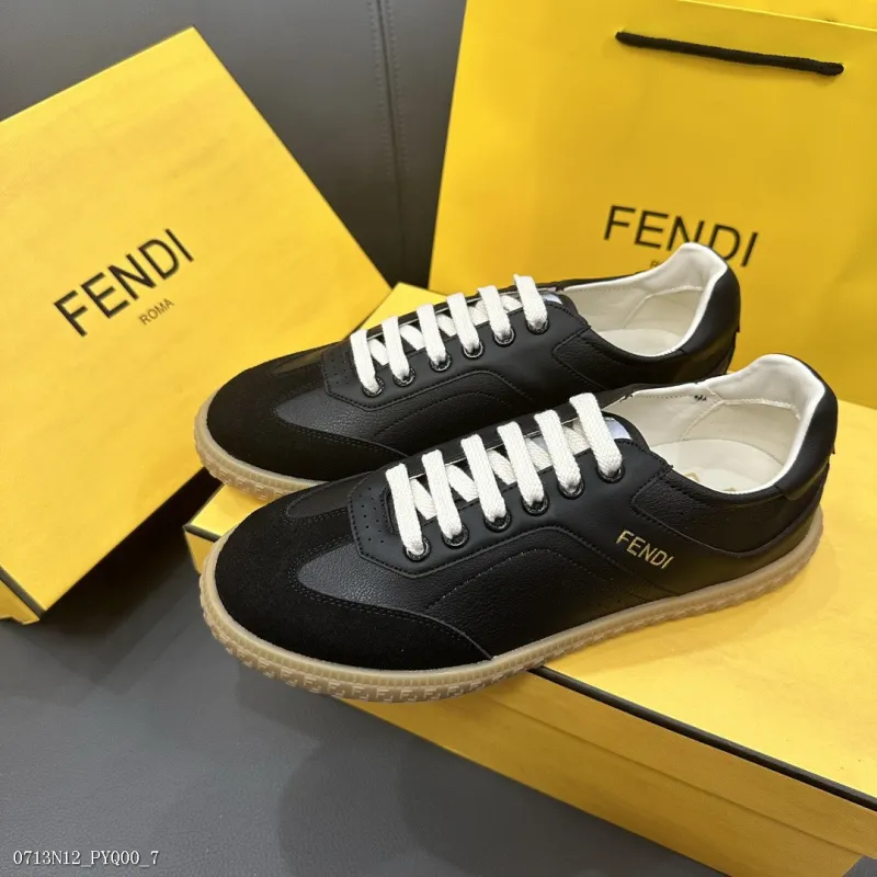 fendi芬迪德训鞋真皮休闲鞋